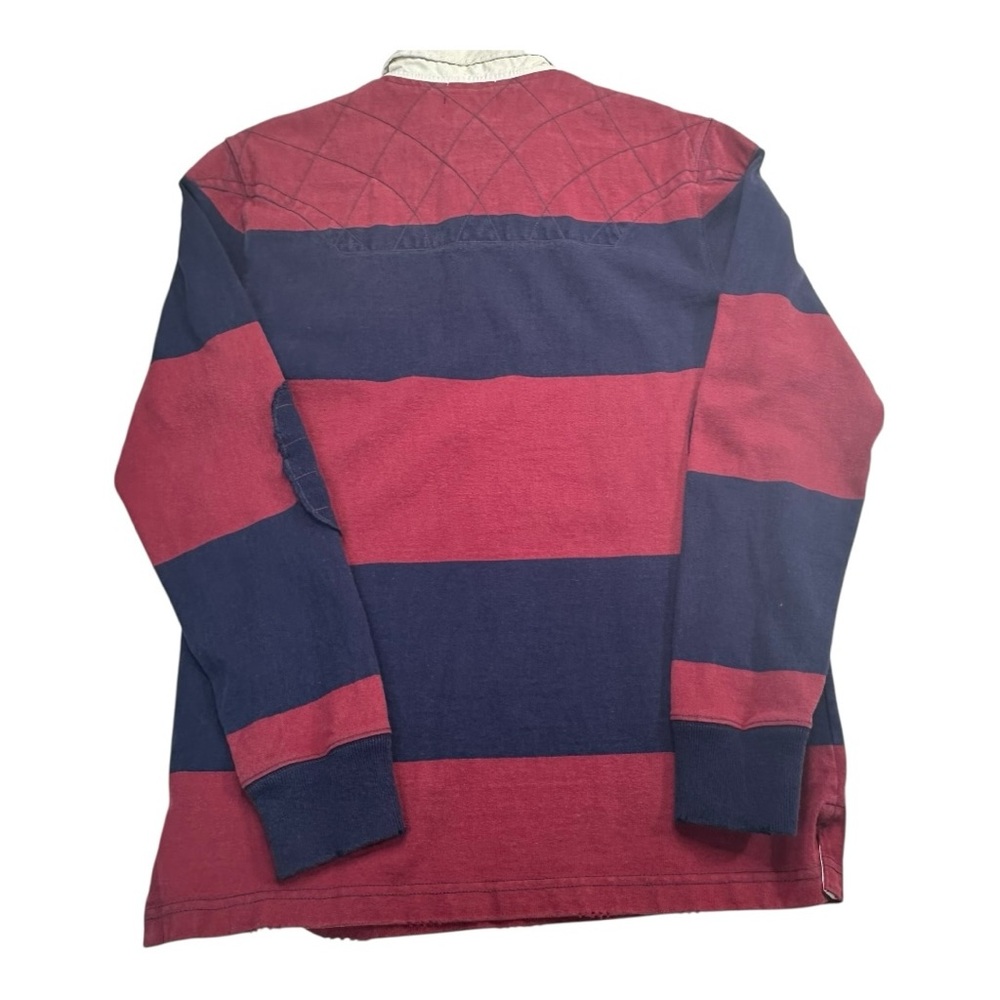 Ralph Lauren Rugby Shirt M | Maroon Navy Striped RLFC 1939-40 Patch | Vintage - Picture 8 of 16
